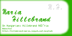 maria hillebrand business card